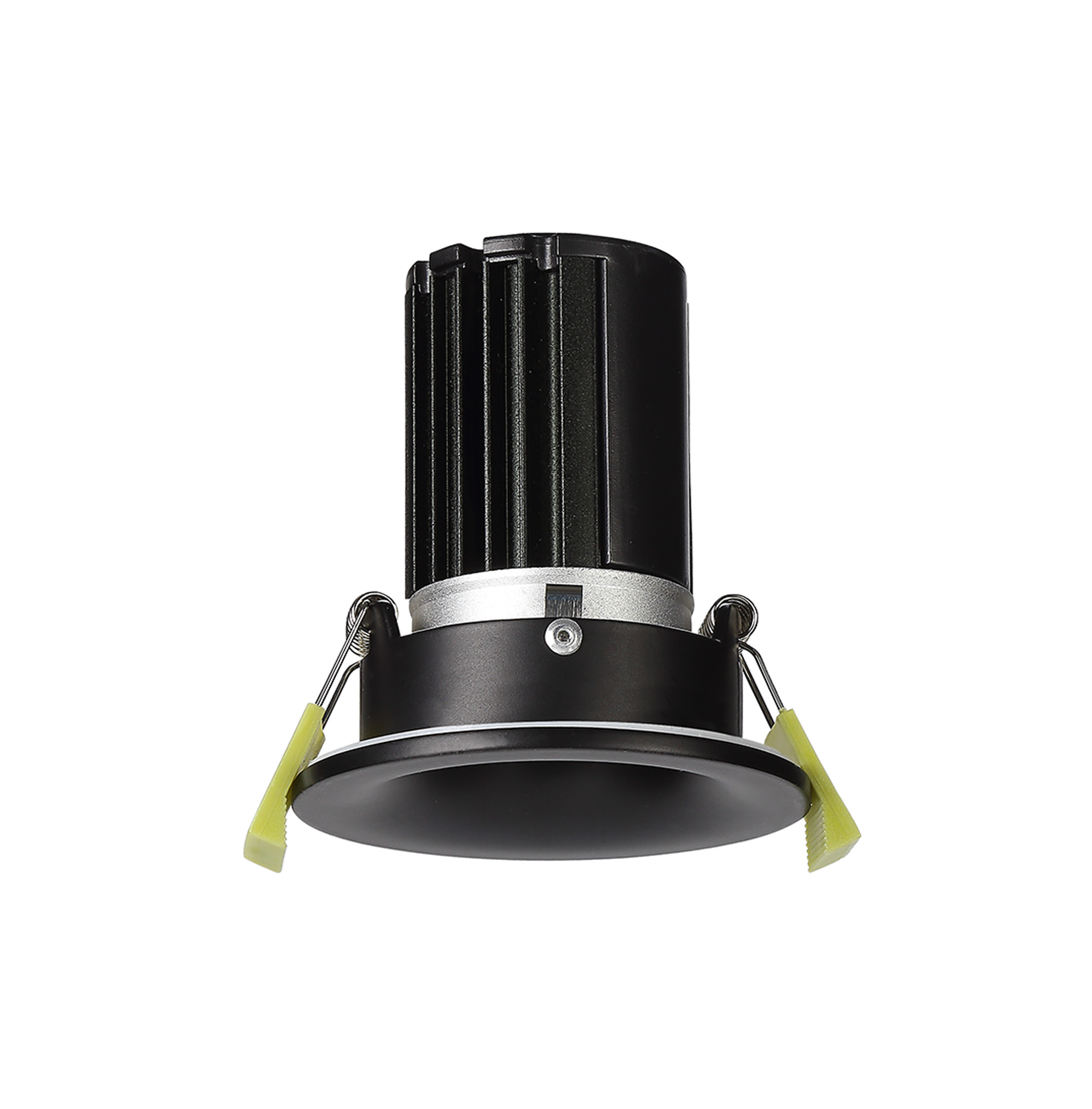 DM201530  Bruve 12 Tridonic powered 12W 2700K 1200lm 12° LED Engine,350mA , CRI>90 LED Engine Matt Black Fixed Round Recessed Downlight, Inner Glass cover, IP65